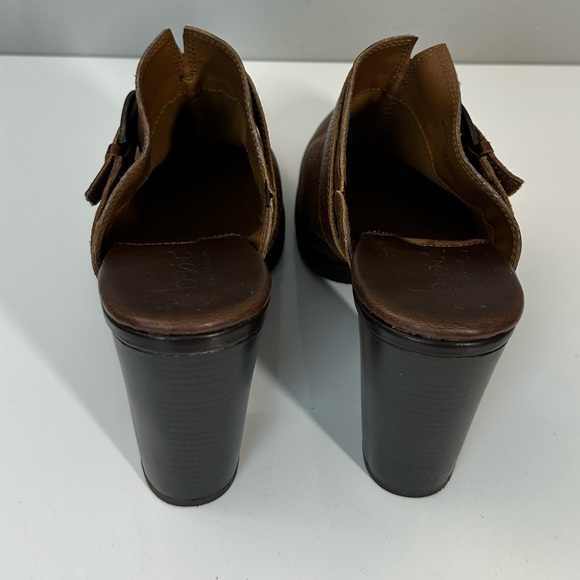 BOC Brown Leather Heeled Mules Size 11 - Picture 7 of 16